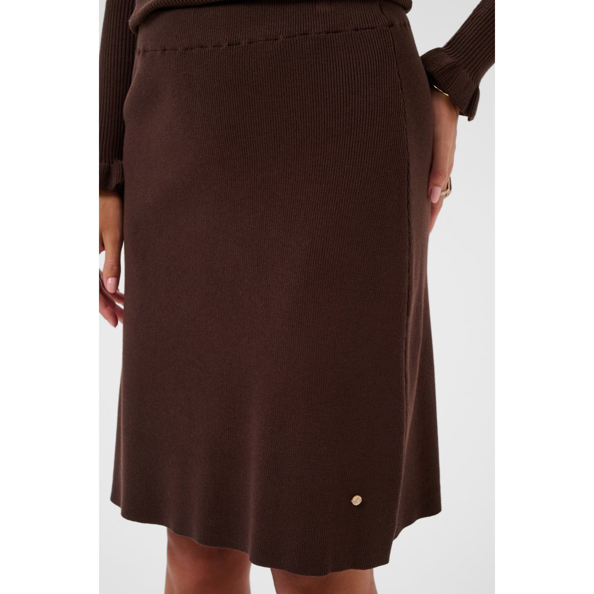Jupe marron java, CREAM