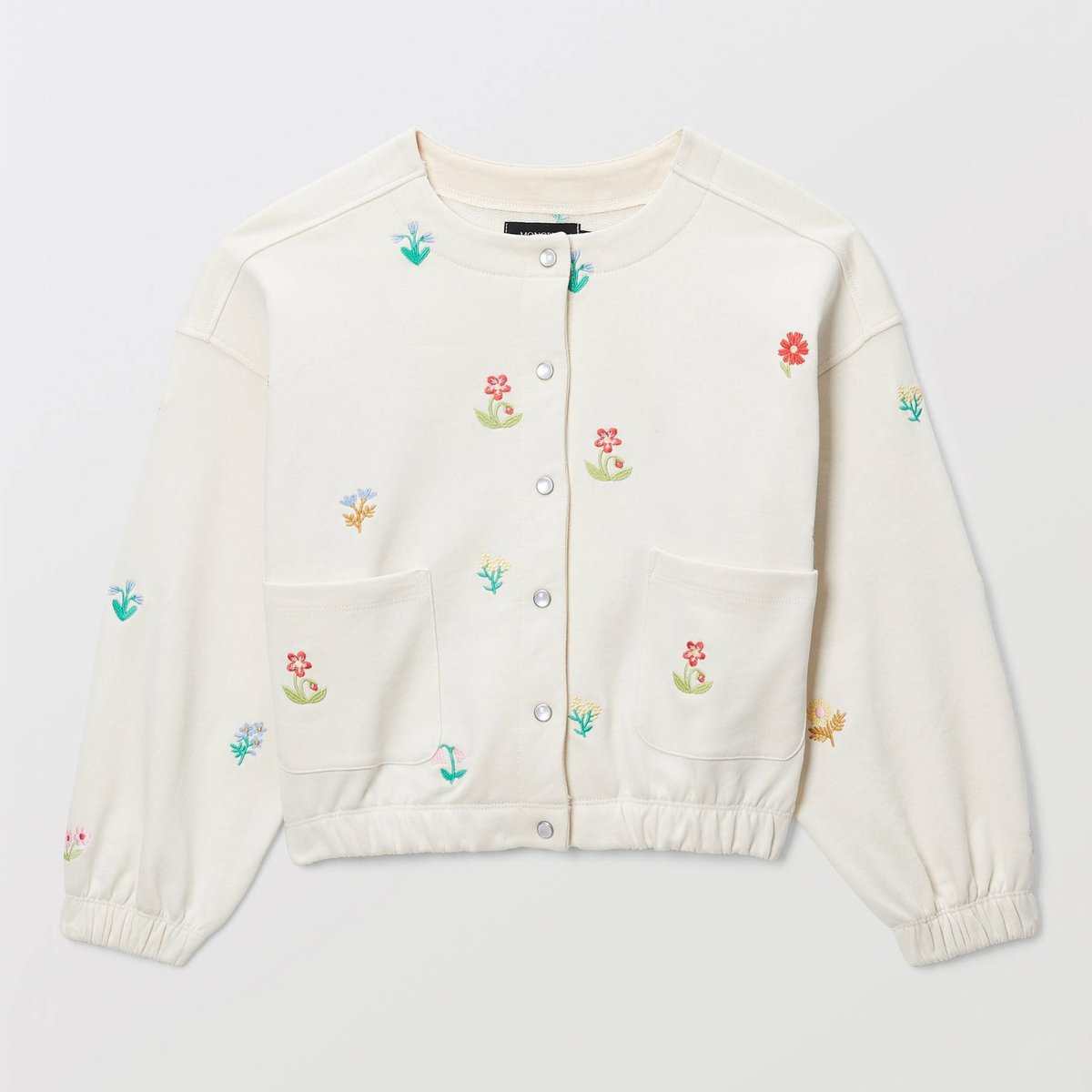 Cardigan zippé en molleton matelassé contenant du coton amaretti, MONOPRIX
