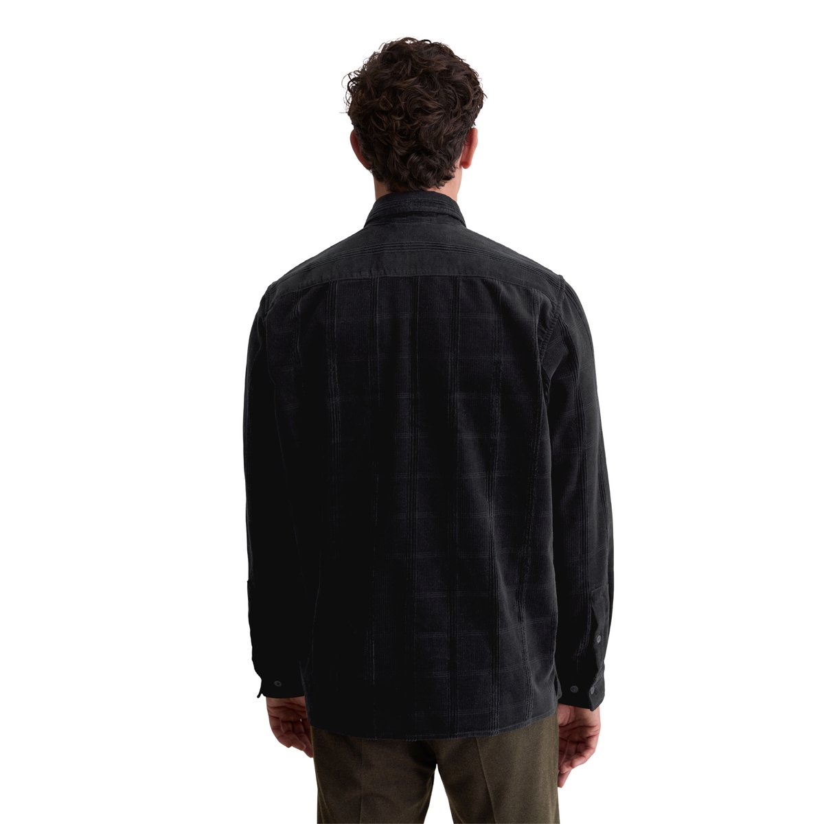 Chemise en velours côtelé regular avec un mélange de structures captivant bleu foncé, MARC O'POLO