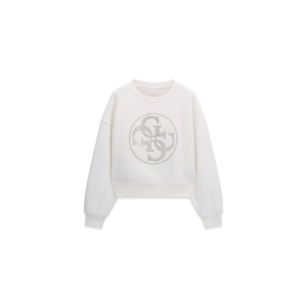 Sweatshirt Avec Strass blanc, GUESS