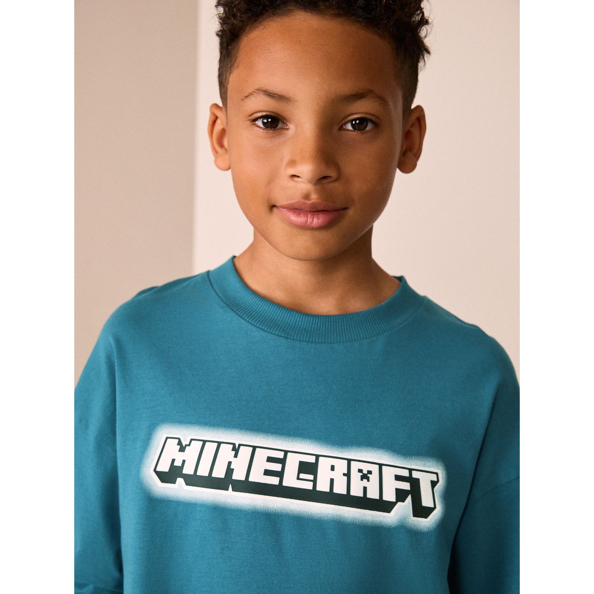 T-shirt minecraft à manches longues bleu sarcelle, NEXT