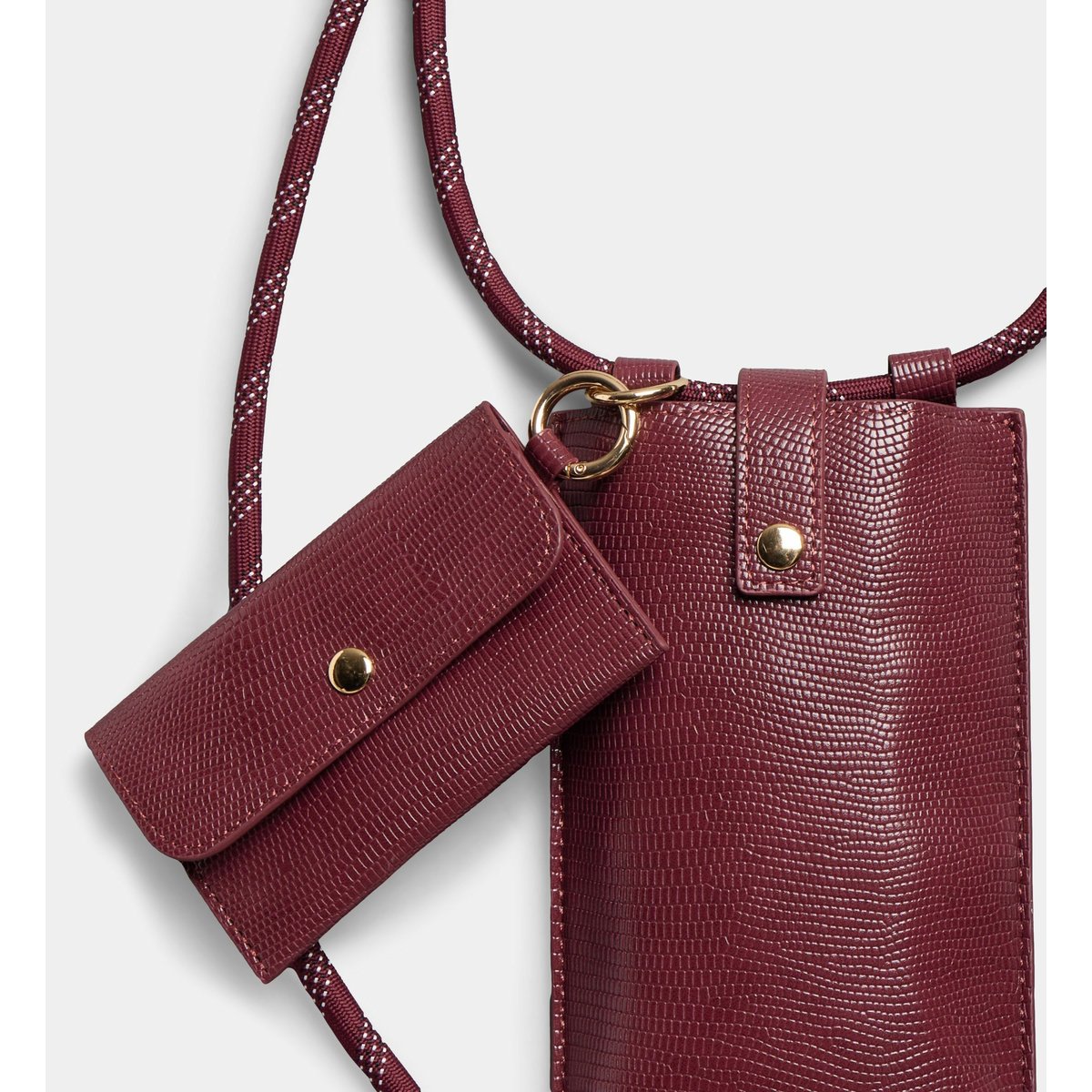 Sac pochette phone case multi bordeaux foncé, GALERIES LAFAYETTE