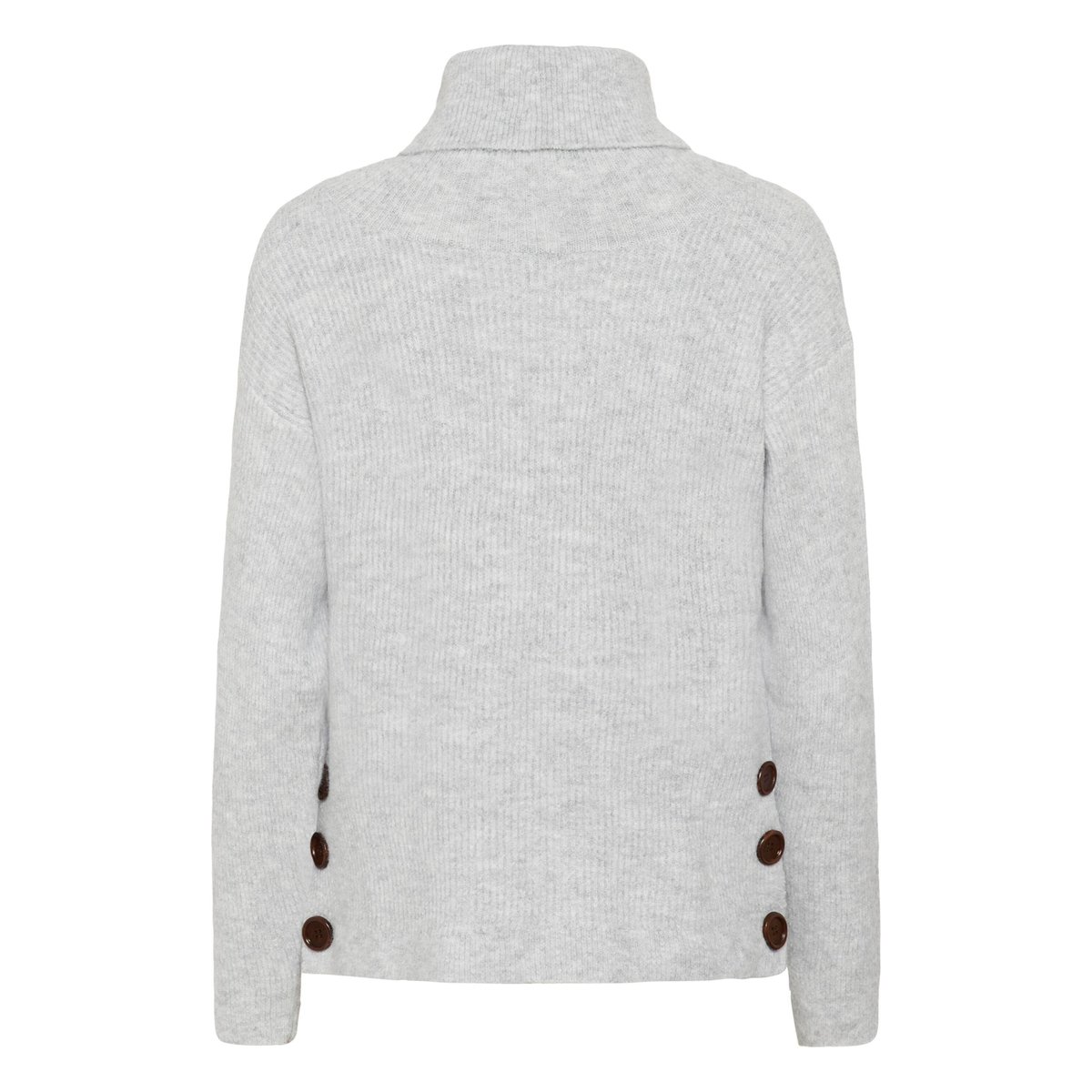 Pullover tricoté gris light grey melnage, CREAM