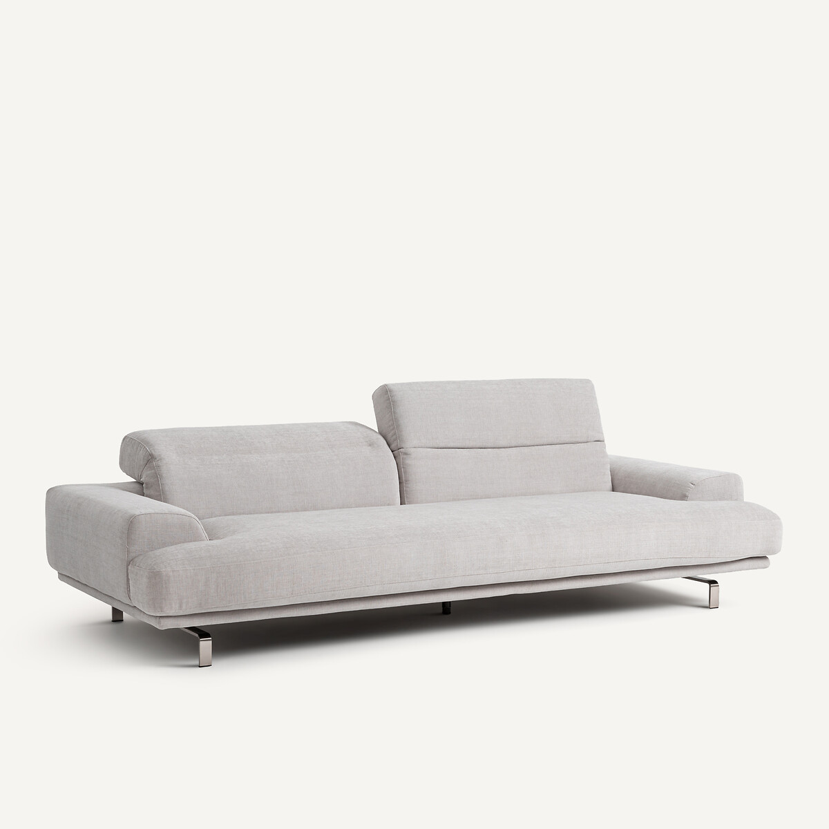 Canapé polyester coton, Orizonte gris clair, AM.PM