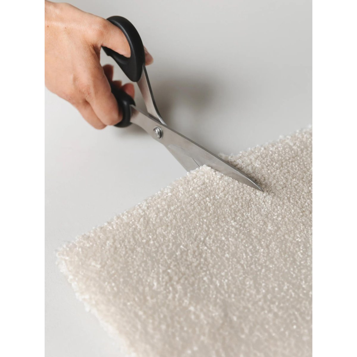 Tapis de couloir à poils longs lavables MELVIN crème, BENUTA 