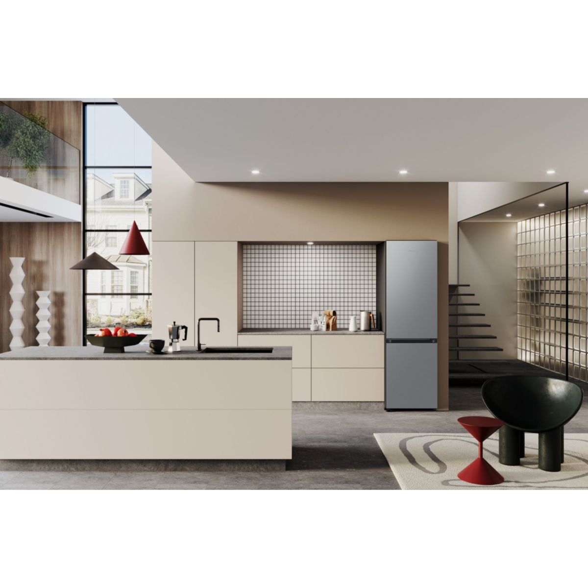 Réfrigérateur combiné RB34C600DSA couleur unique, SAMSUNG