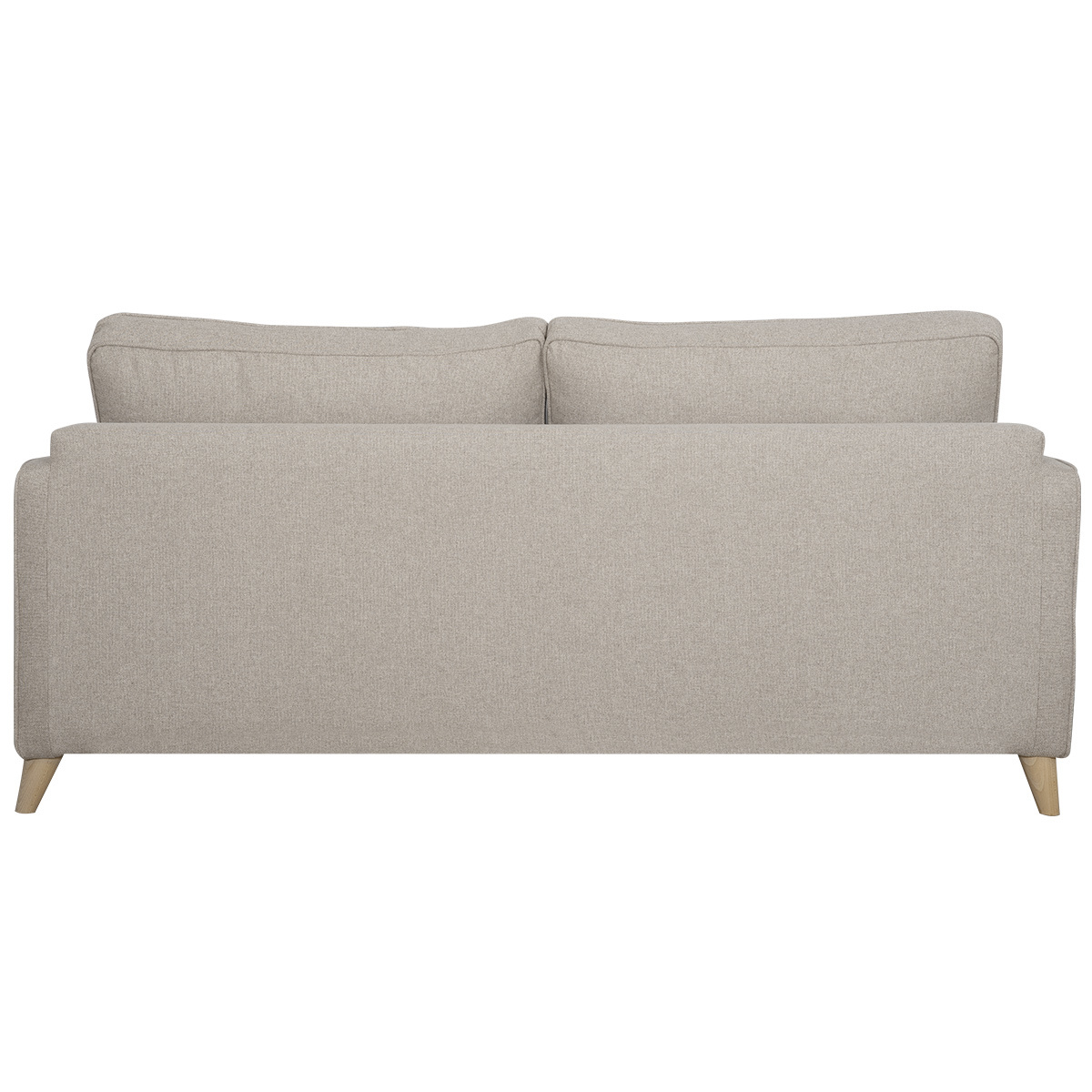 Canapé convertible scandinave 3 places avec matelas 10 cm PAPEL beige, MILIBOO