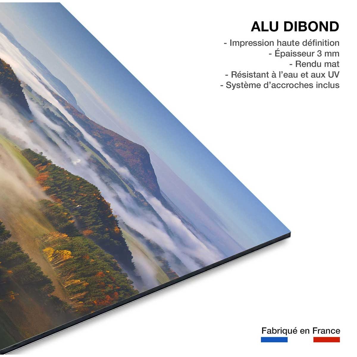 Tableau Colline et féerie d' Automne tableau alu dibond, HEXOA