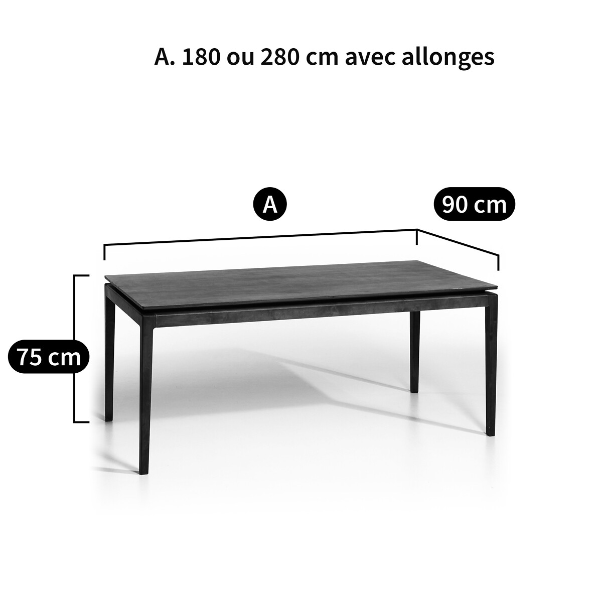 Mesa extensible de chapa de nogal, Yolo nogal, AM.PM