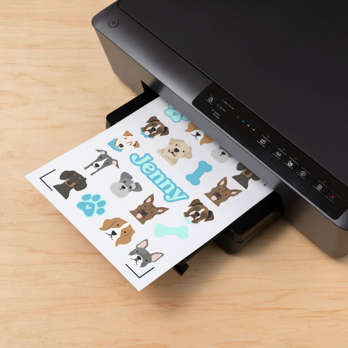 Accessoire 6 stickers imperméables et imprimables couleur unique, CRICUT