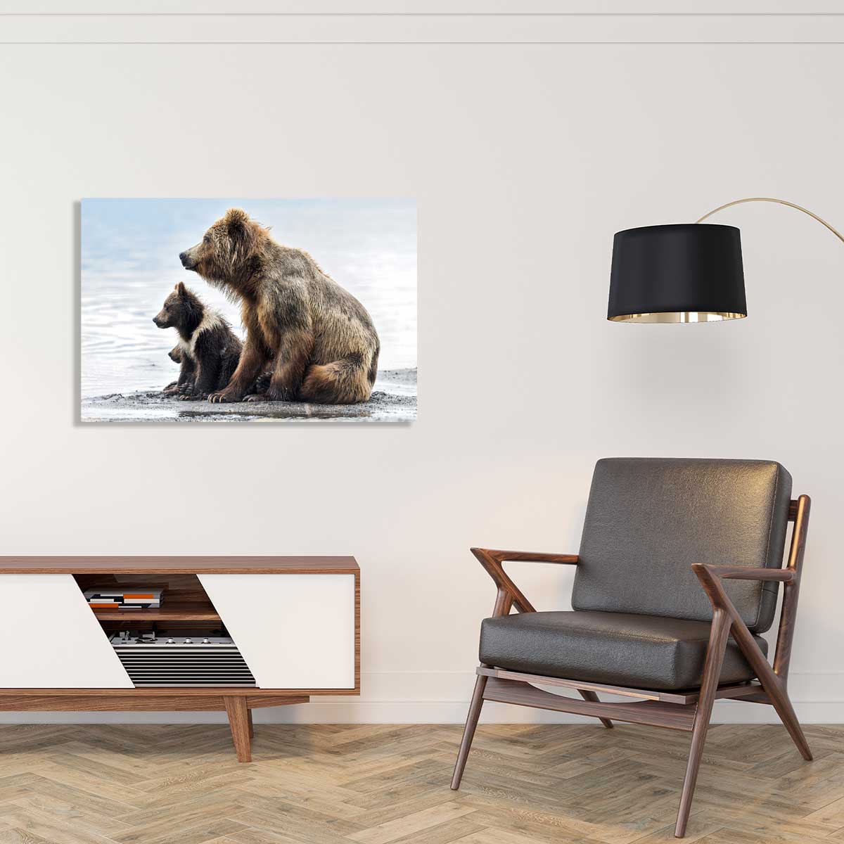 Tableau animaux profile Family tableau alu dibond, HEXOA