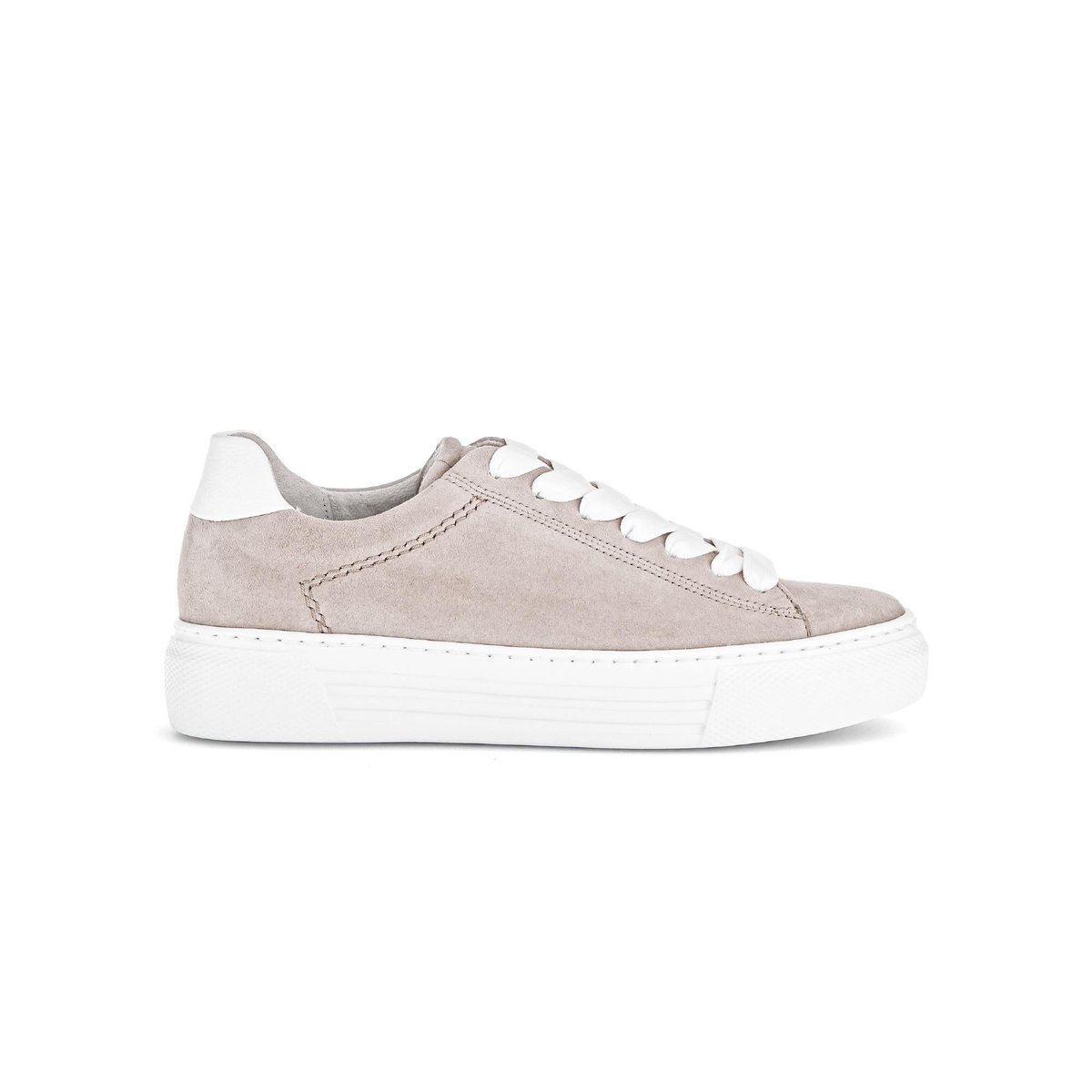 Baskets en cuir à talon compensé beige, GABOR