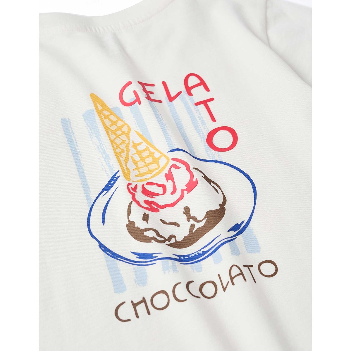 T-shirt en coton avec imprimé Gelato You&Me blanc, ZIPPY