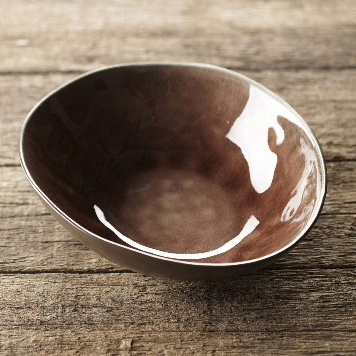 Bol Ovale Pure Céramique Medium L 20 x 17 x H 5 cm marron, SERAX