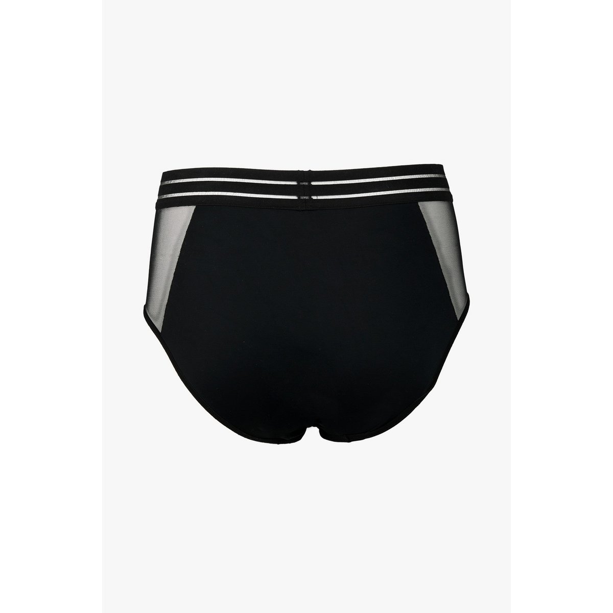 Culotte haute en microfibre et tulle NUFIT noir, MAISON LEJABY