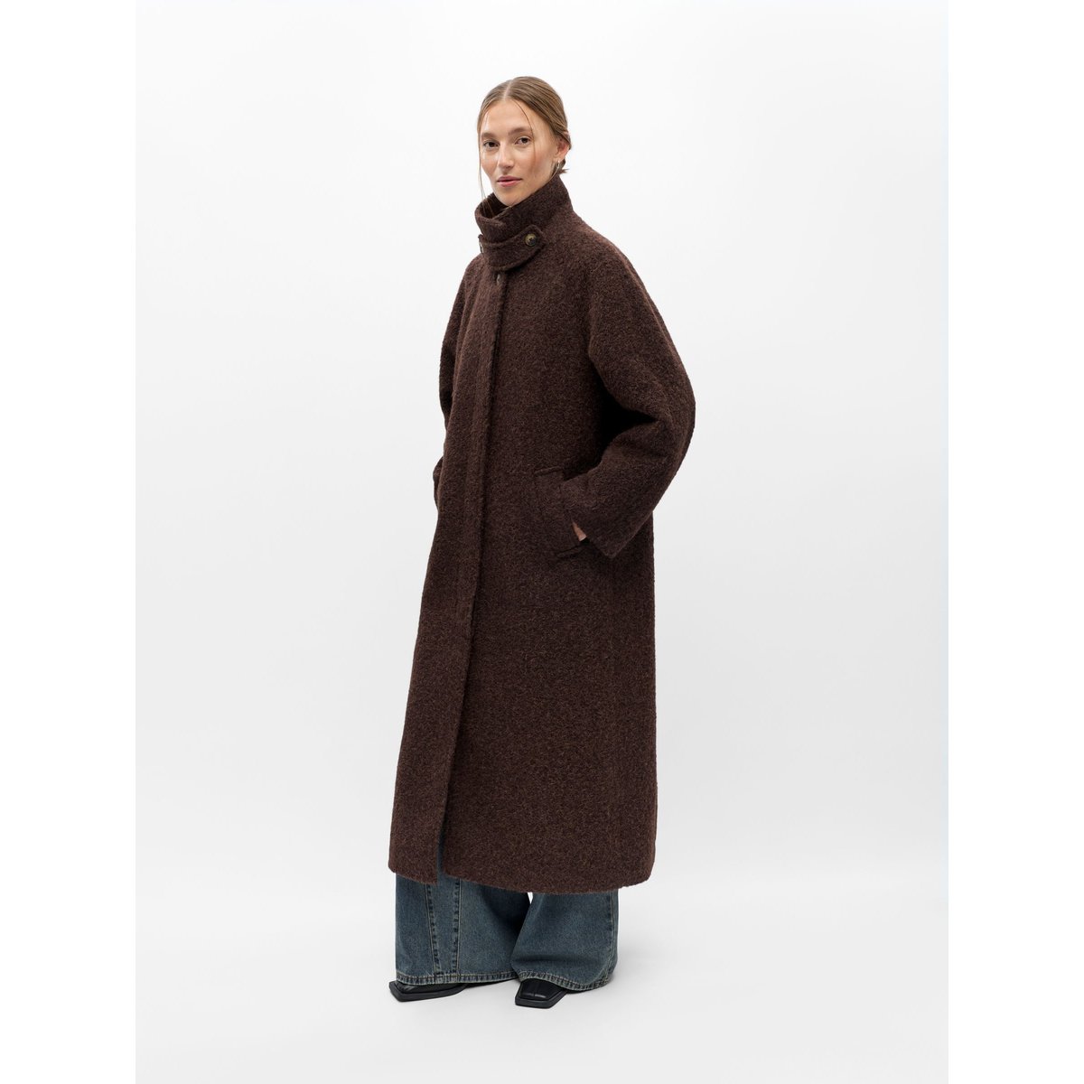 Long Manteau marron - seal brown1, OBJECT