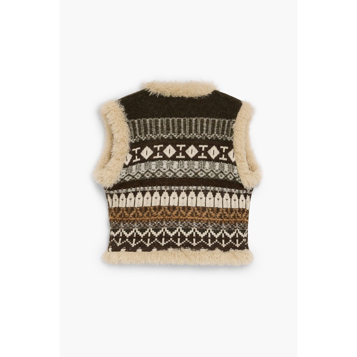 Gilet en maille jacquard imprimé noir, DESIGUAL