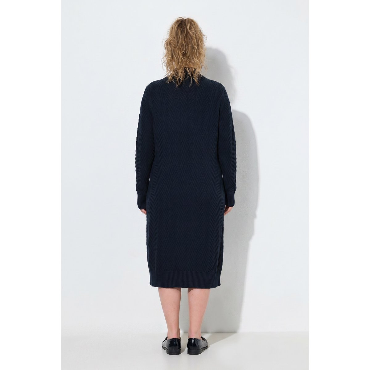 Robe en maille de coton bio marine, ULLA POPKEN