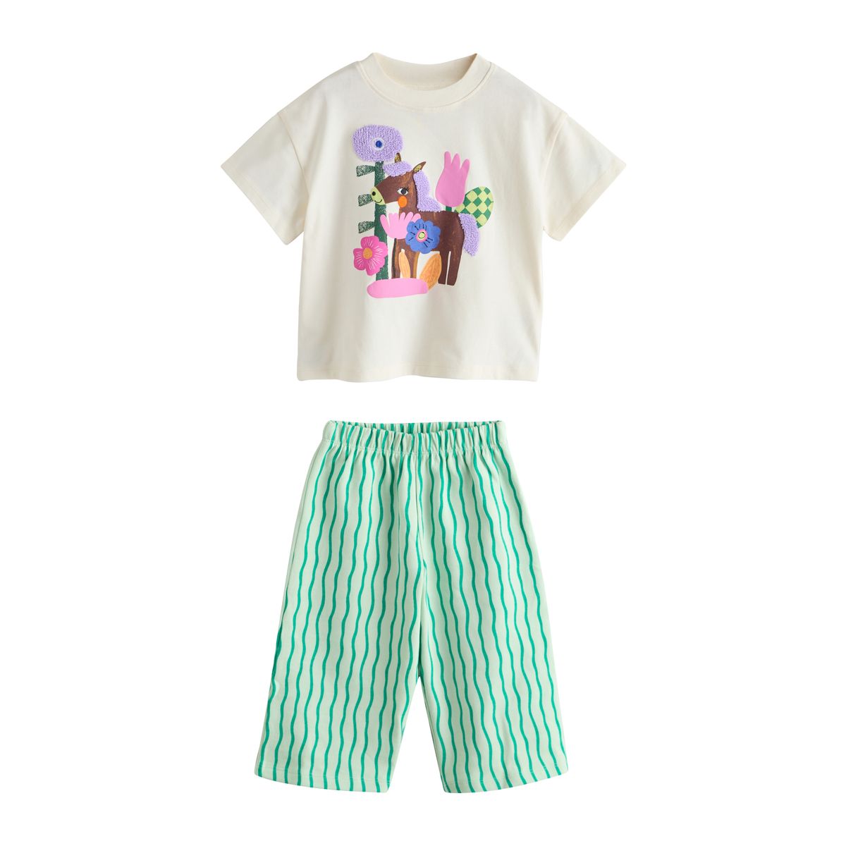 Pantalon et haut, lot de 2 violet/vert, NEXT