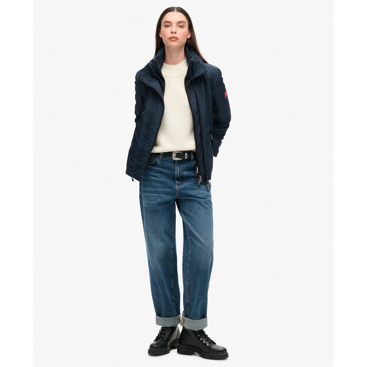 Veste Mountain Windbreaker bleu marine éclipse, SUPERDRY
