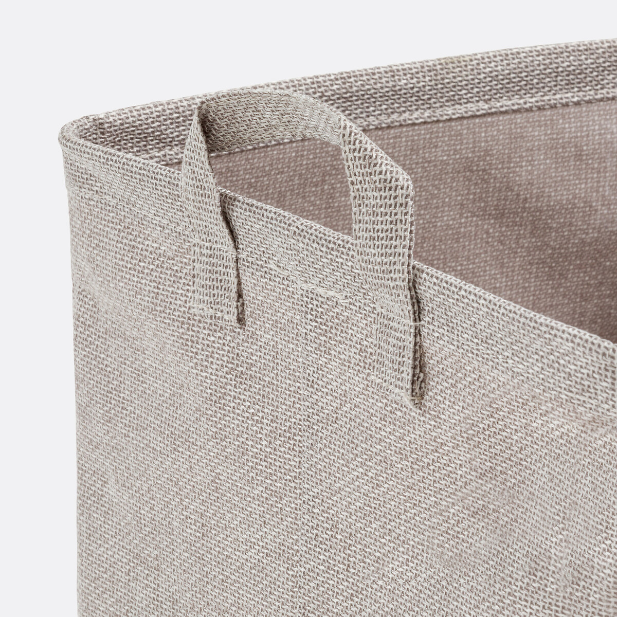 Panier cube, 100% polyester, Lihoa gris clair, LA REDOUTE INTERIEURS