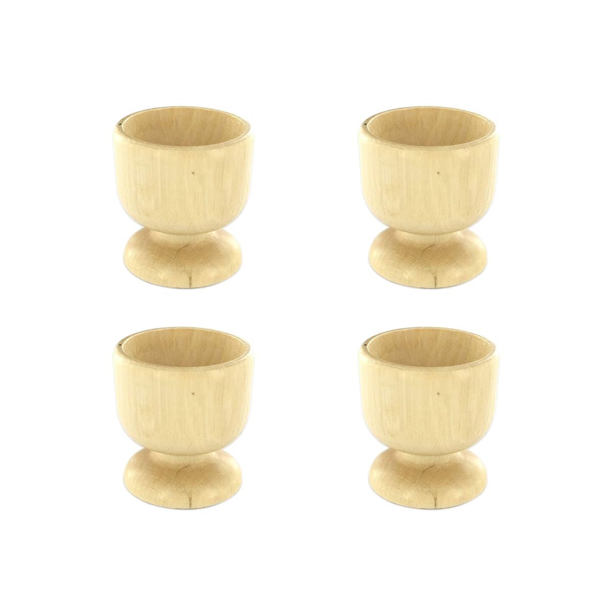 Lot de 4 coquetiers designs WOOD EDITION bois, FACKELMANN