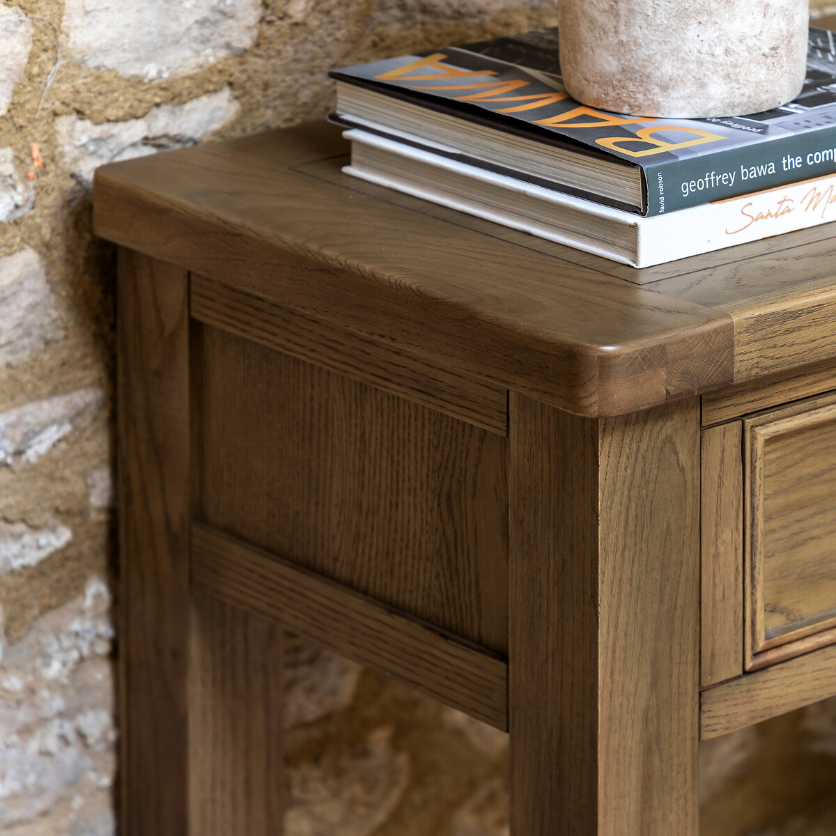 Toledo Oak 2 Drawer Console Table natural oak, SO'HOME