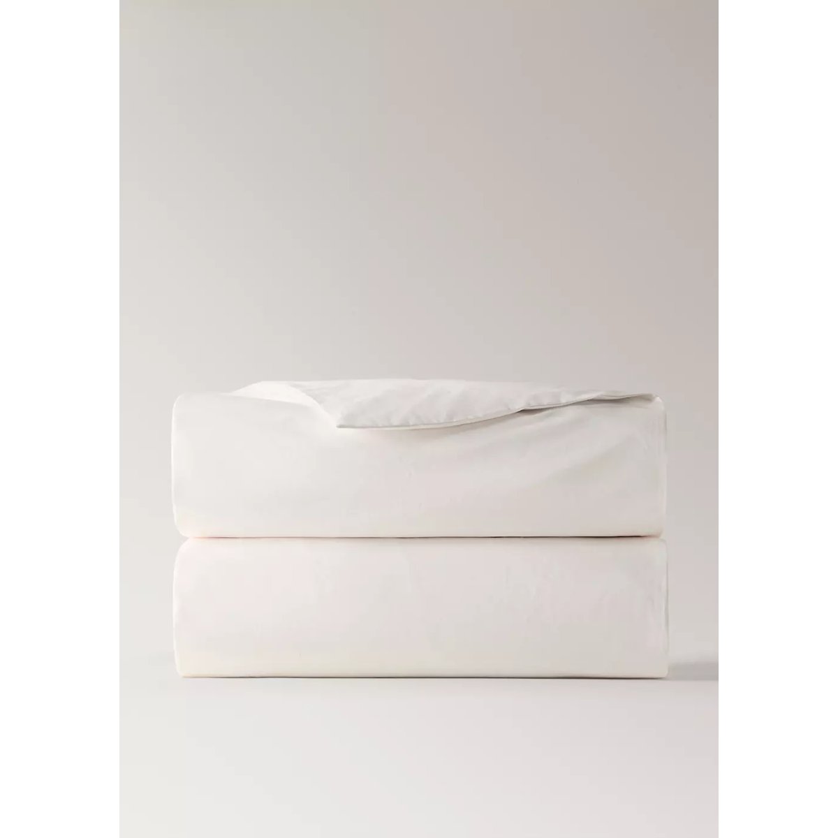 Housse de couette 100 % coton satin Lit 180/200 cm écru, MANGO HOME
