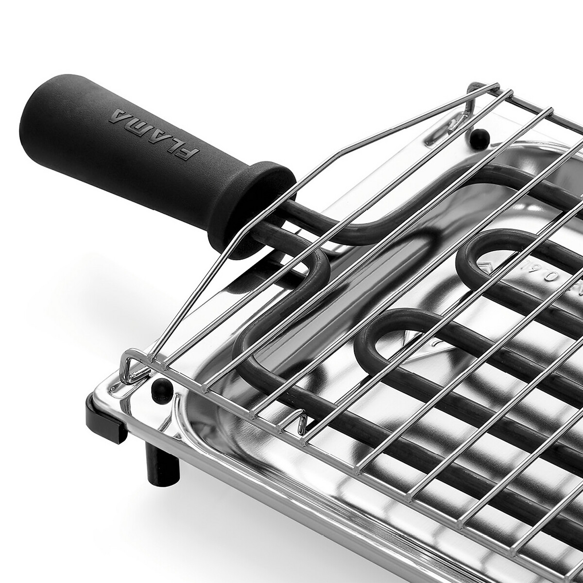 Grelhador barbecue Square 422FL, 2000W, da Flama preto inox, FLAMA