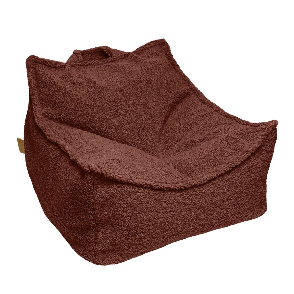Pouf poire en peluche BEARLY marron, MEOW BABY
