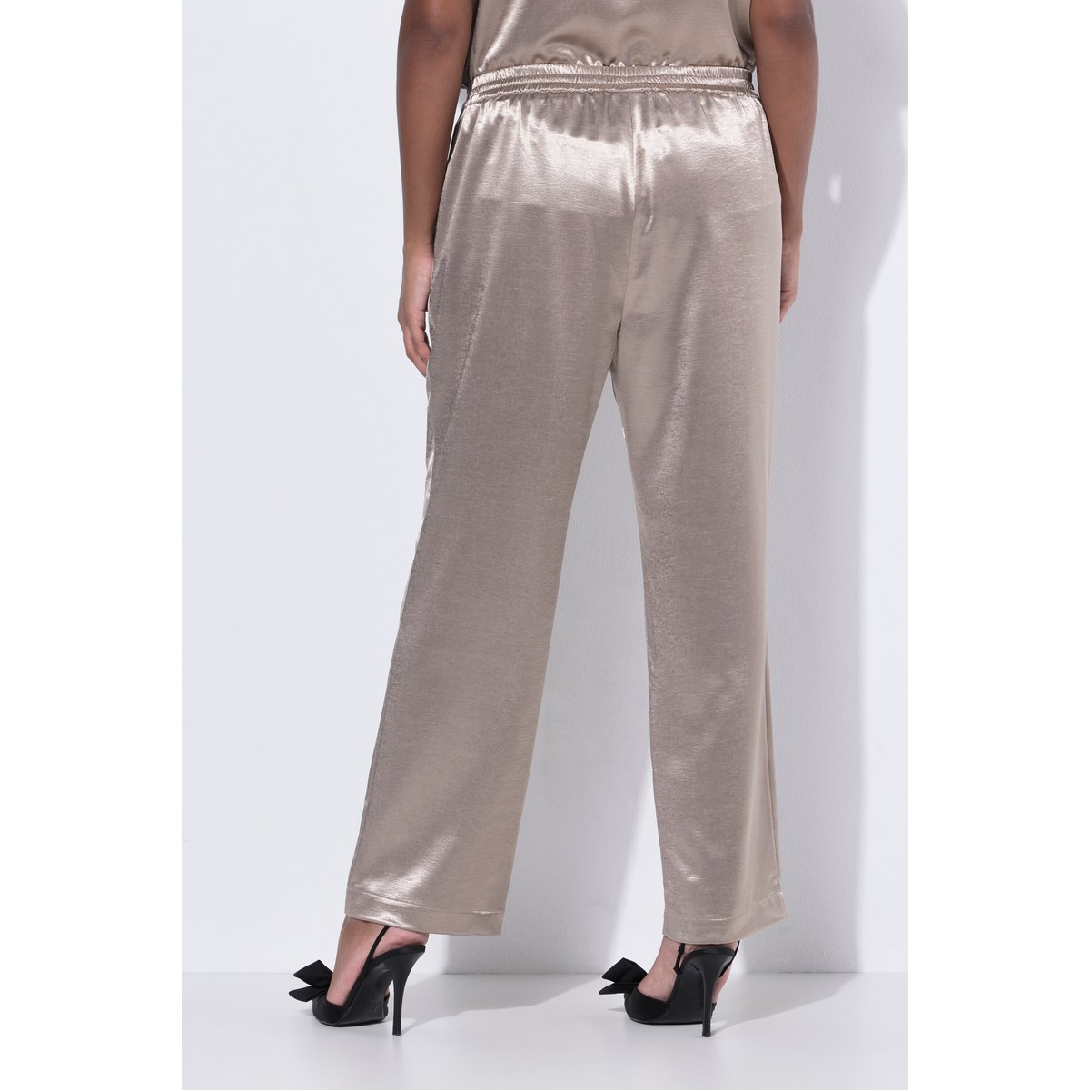 Pantalon en satin Rose or, ULLA POPKEN