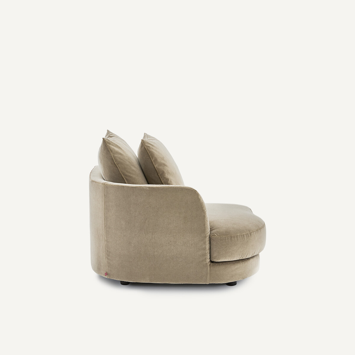 Mezzo divano sinistro, modulare in velluto stonewashed, TIBERIO grigio shiitake , AM.PM