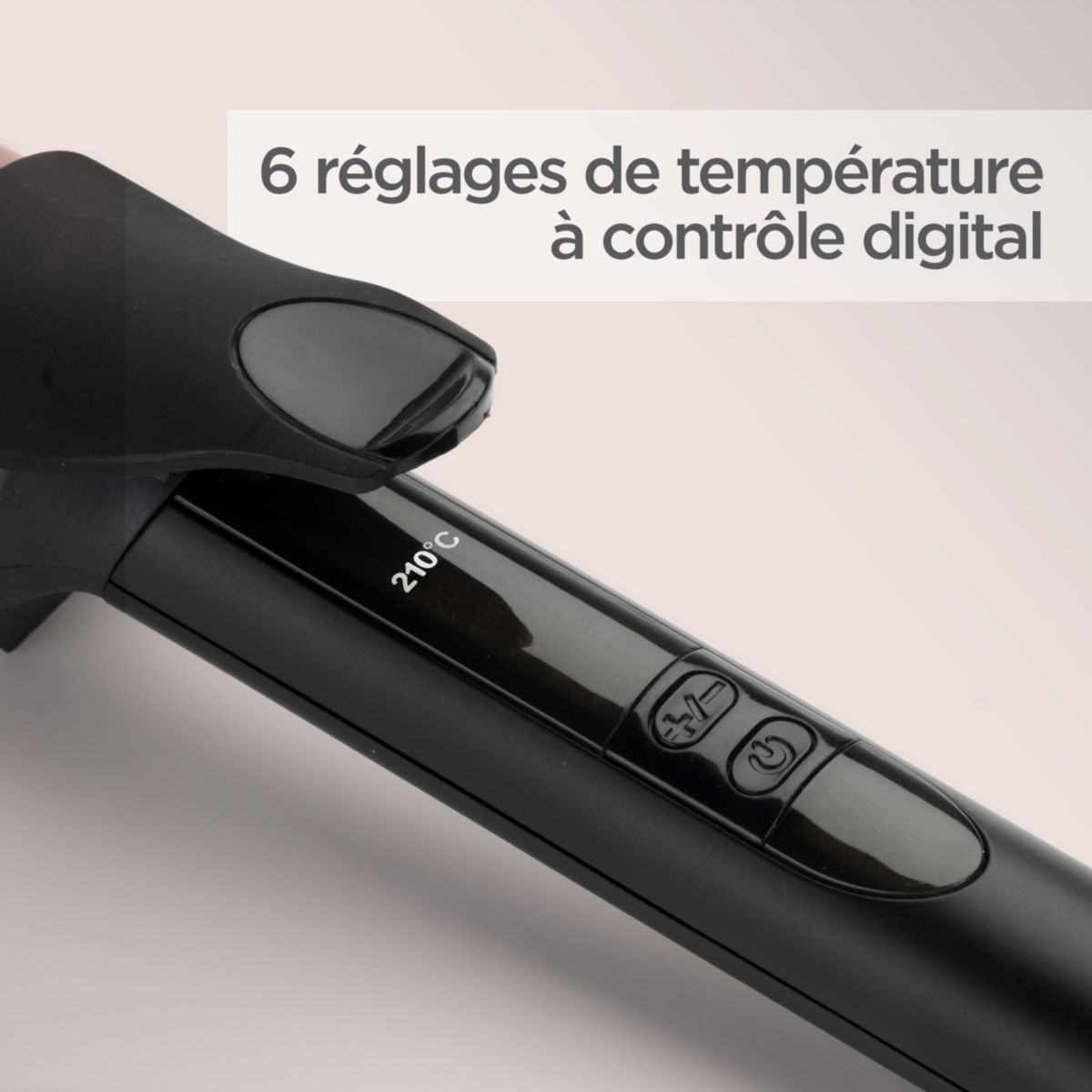 Fer à boucler C453E Rose quartz 38 mm Curling tong couleur unique, BABYLISS