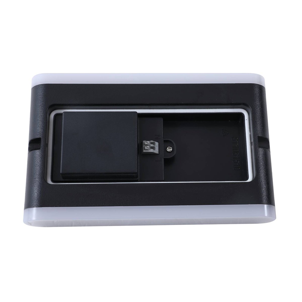 Applique connectée extérieure en aluminiumLED noir, opale, LINDBY