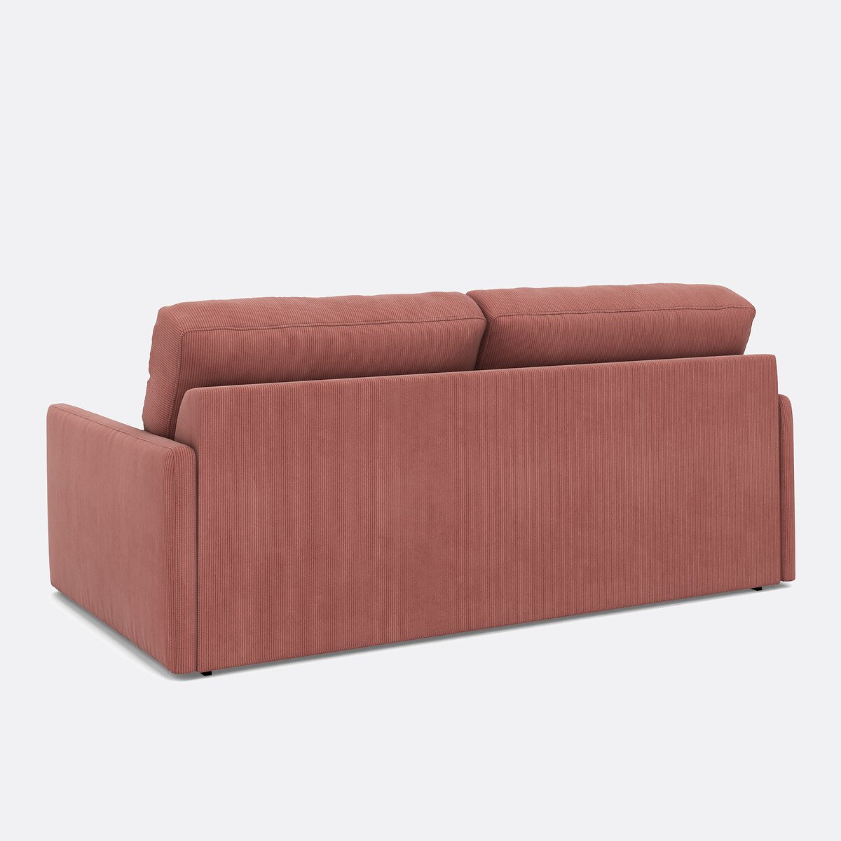 Sofá cama de terciopelo fino acanalado, Premium HR, Marta rosa , LA REDOUTE INTERIEURS