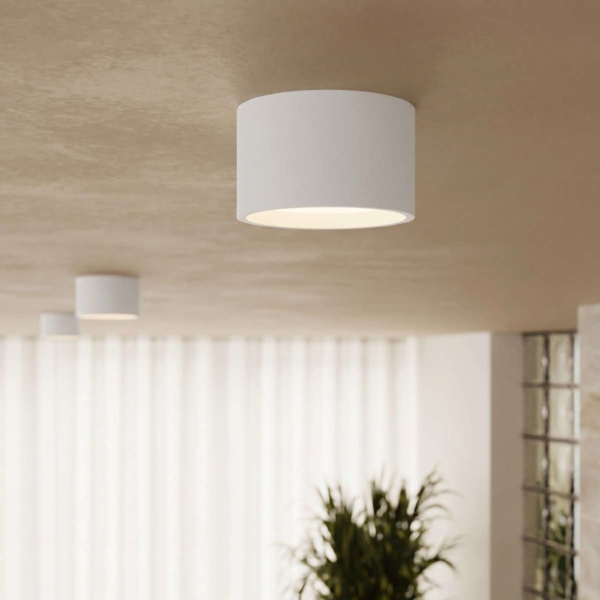 Plafonnier Aluminium Blanc Gx53 1 MODO blanc, EDEN
