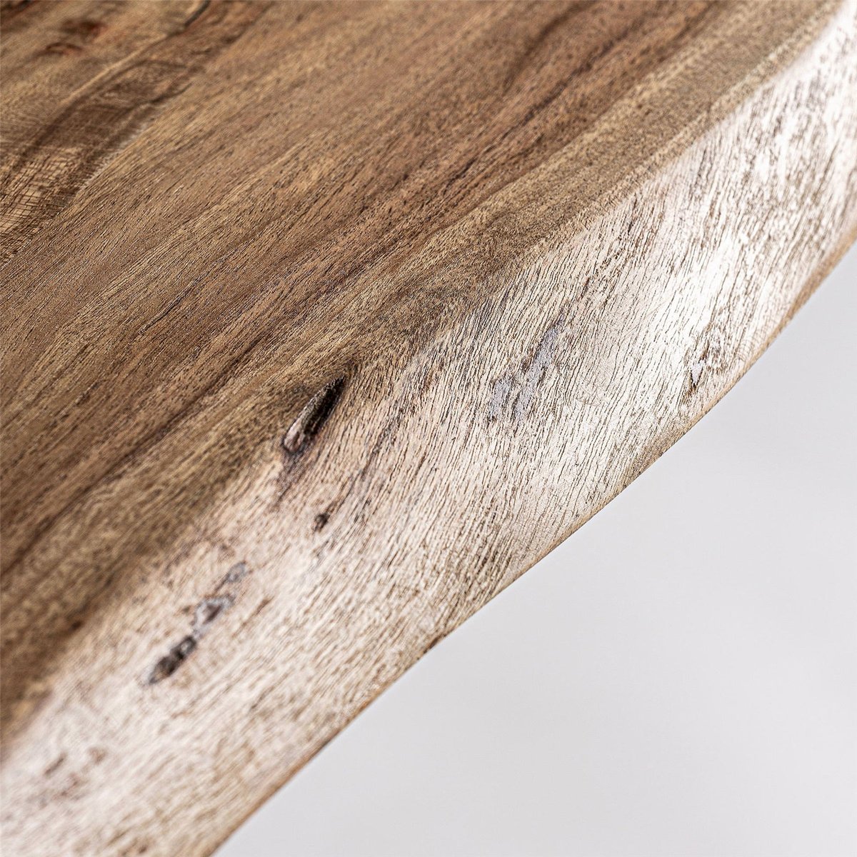 Table de bar industrielle en bois d'acacia noir bois naturel, RECOLLECTION