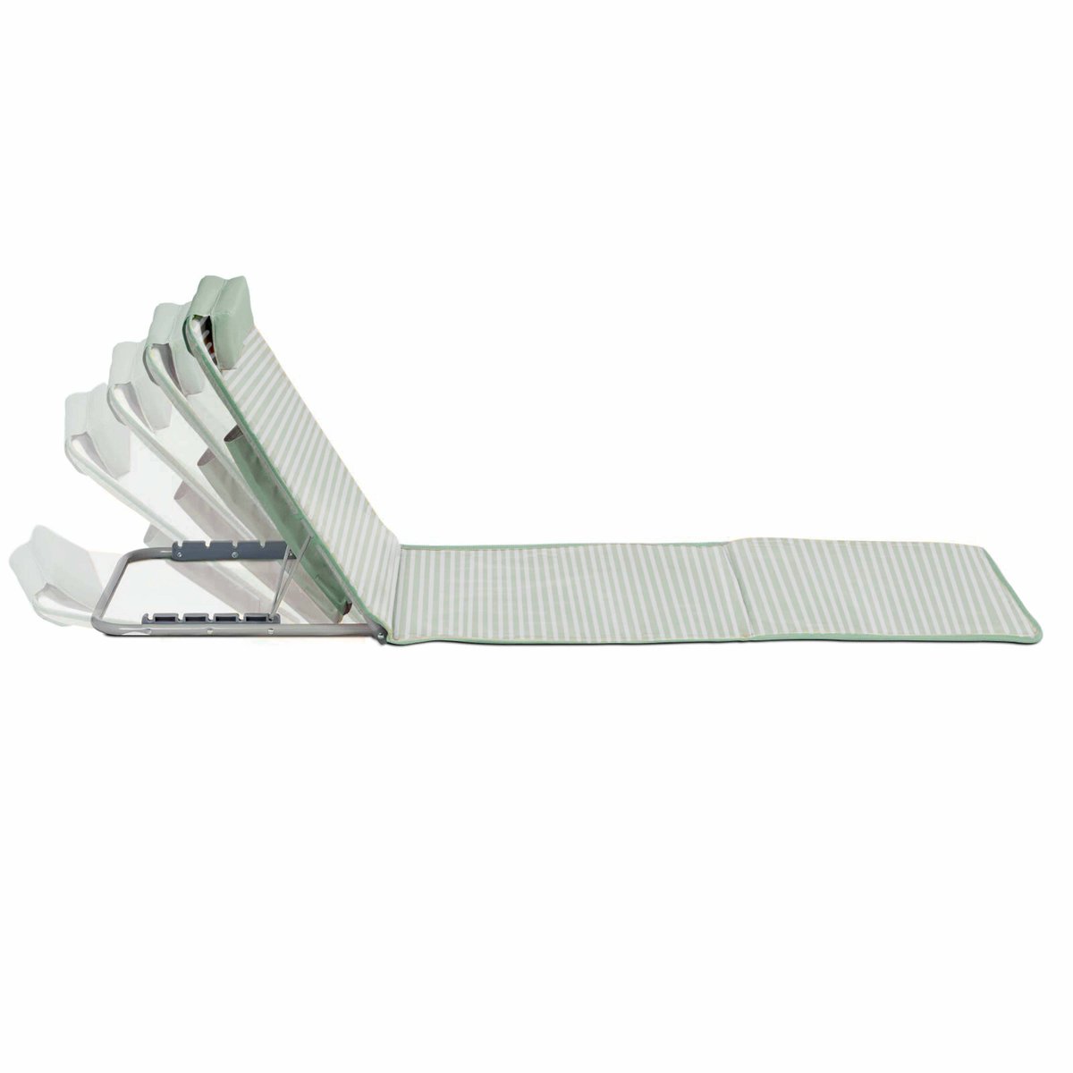 Matelas de plage pliant, inclinable 5 positions vert amande, OVIALA