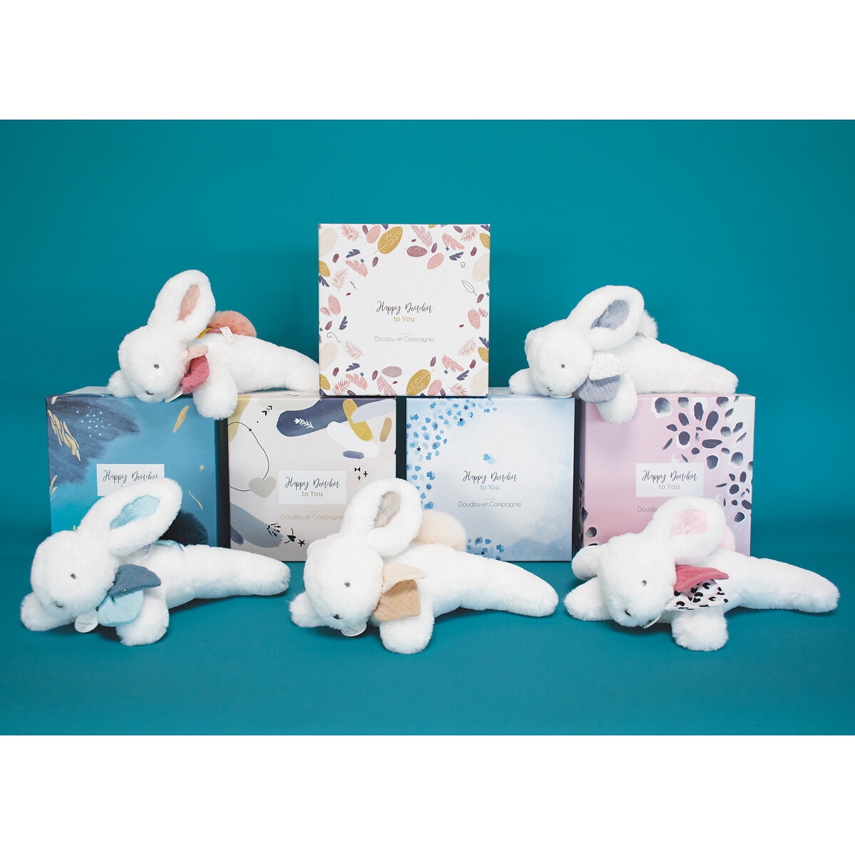 Peluche happy blush 25 cm rose, DOUDOU ET COMPAGNIE