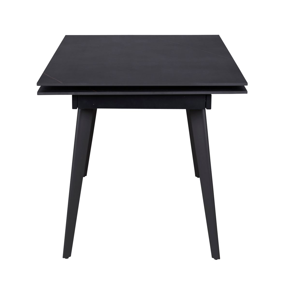 Table repas céramique 140cm avec allonges noir, ZAGO