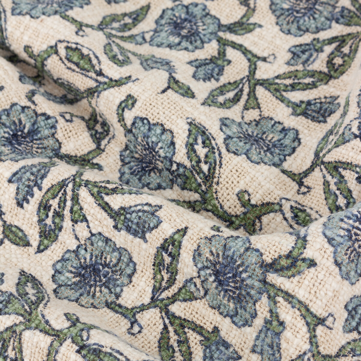 Delphine Printed Cotton Throw blue, PAOLETTI