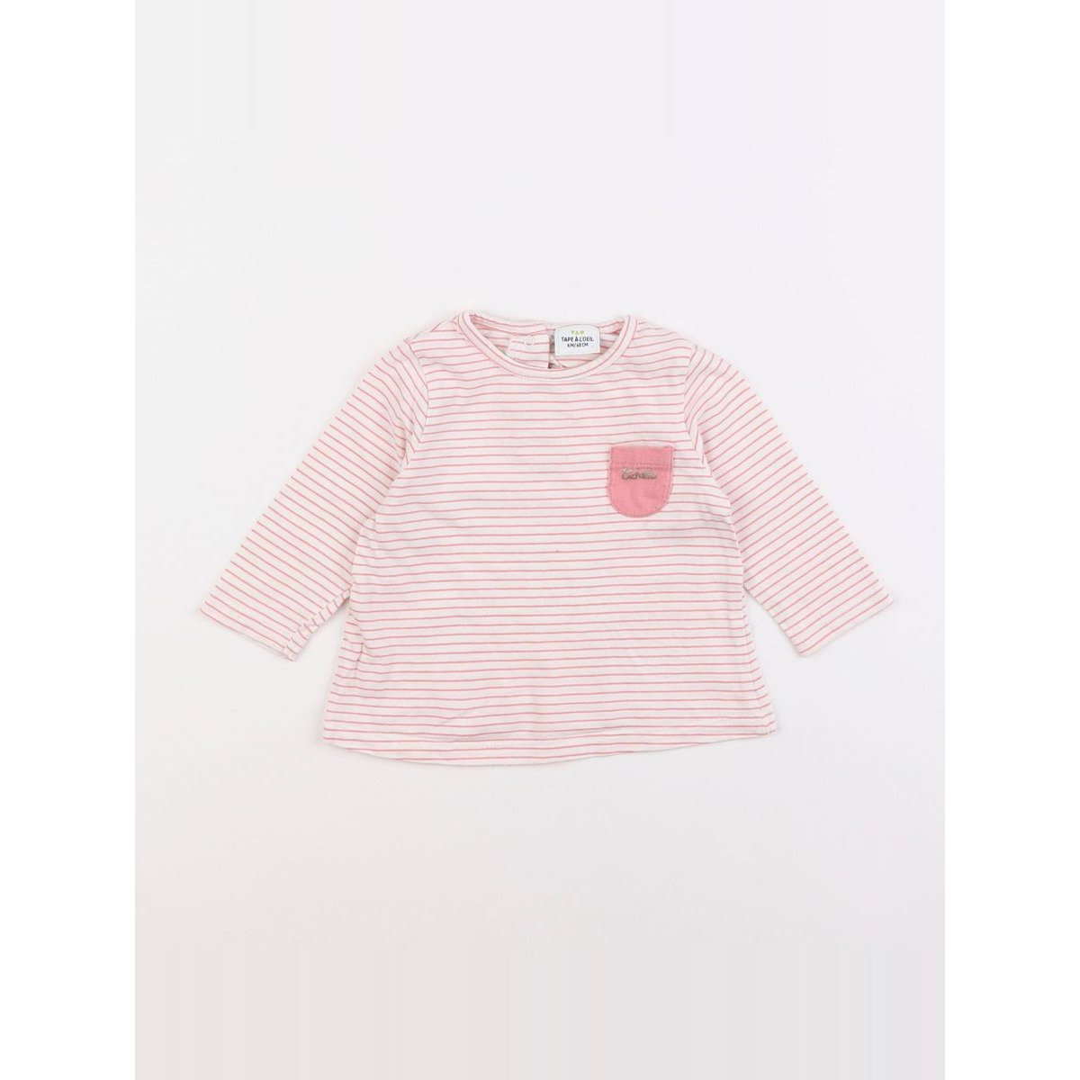 Tee-shirt - Très bon état blanc, rose, TAPE A L'OEIL