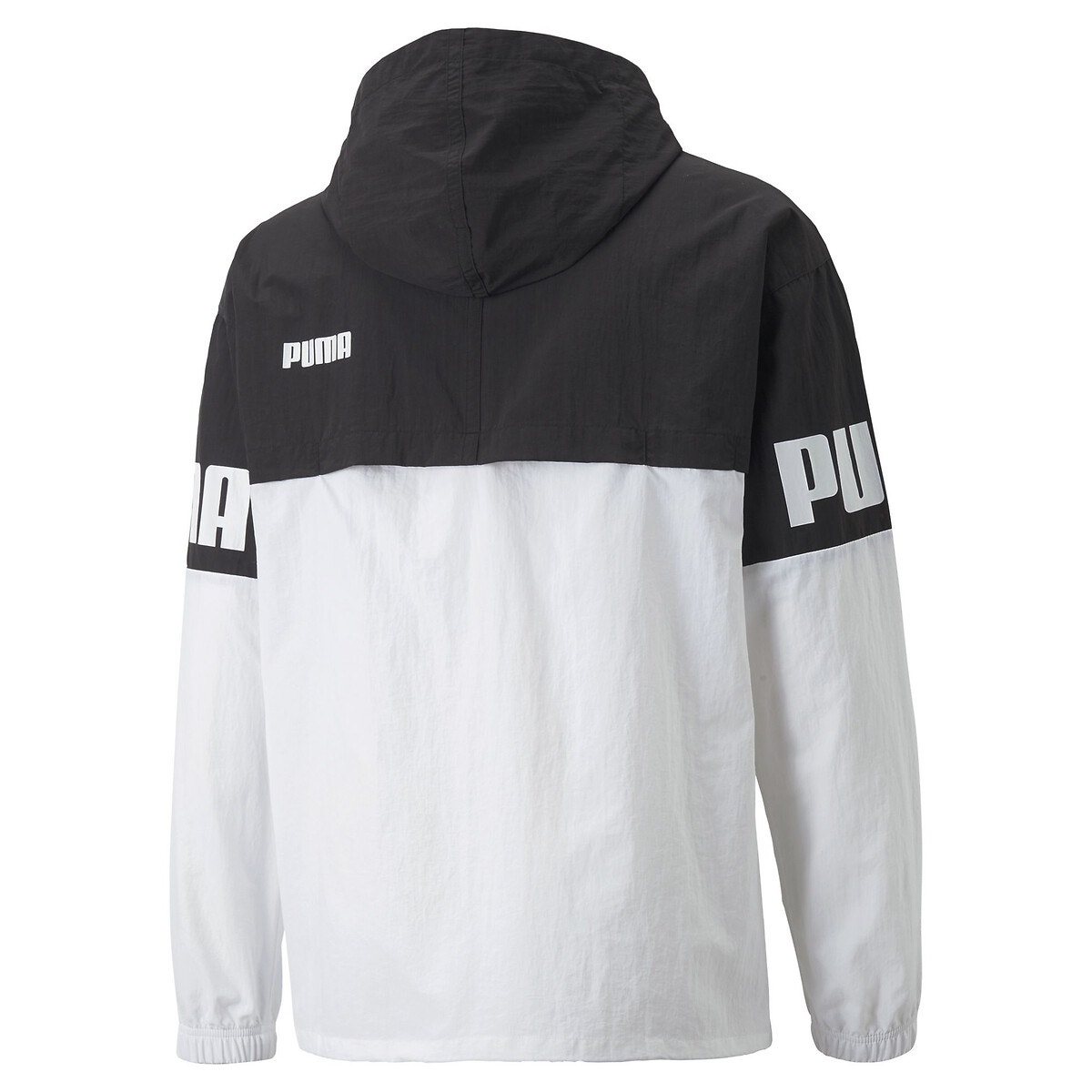 Veste à capuche demi zippée noir/blanc, PUMA