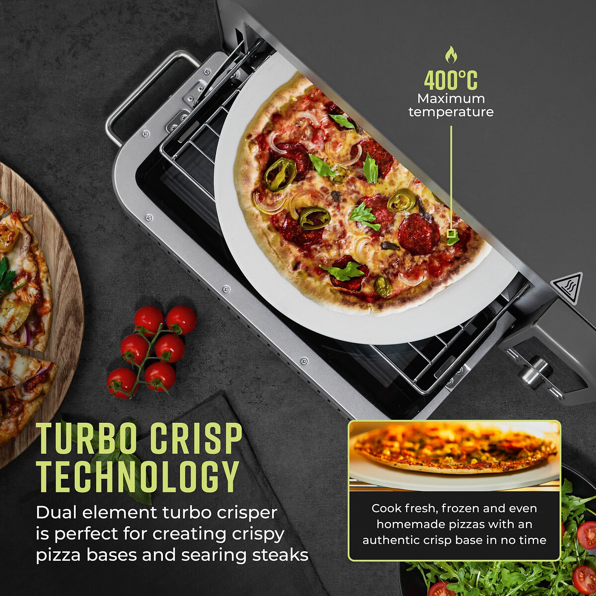 Vortx 18L Pizza Oven - T17141 grey, TOWER