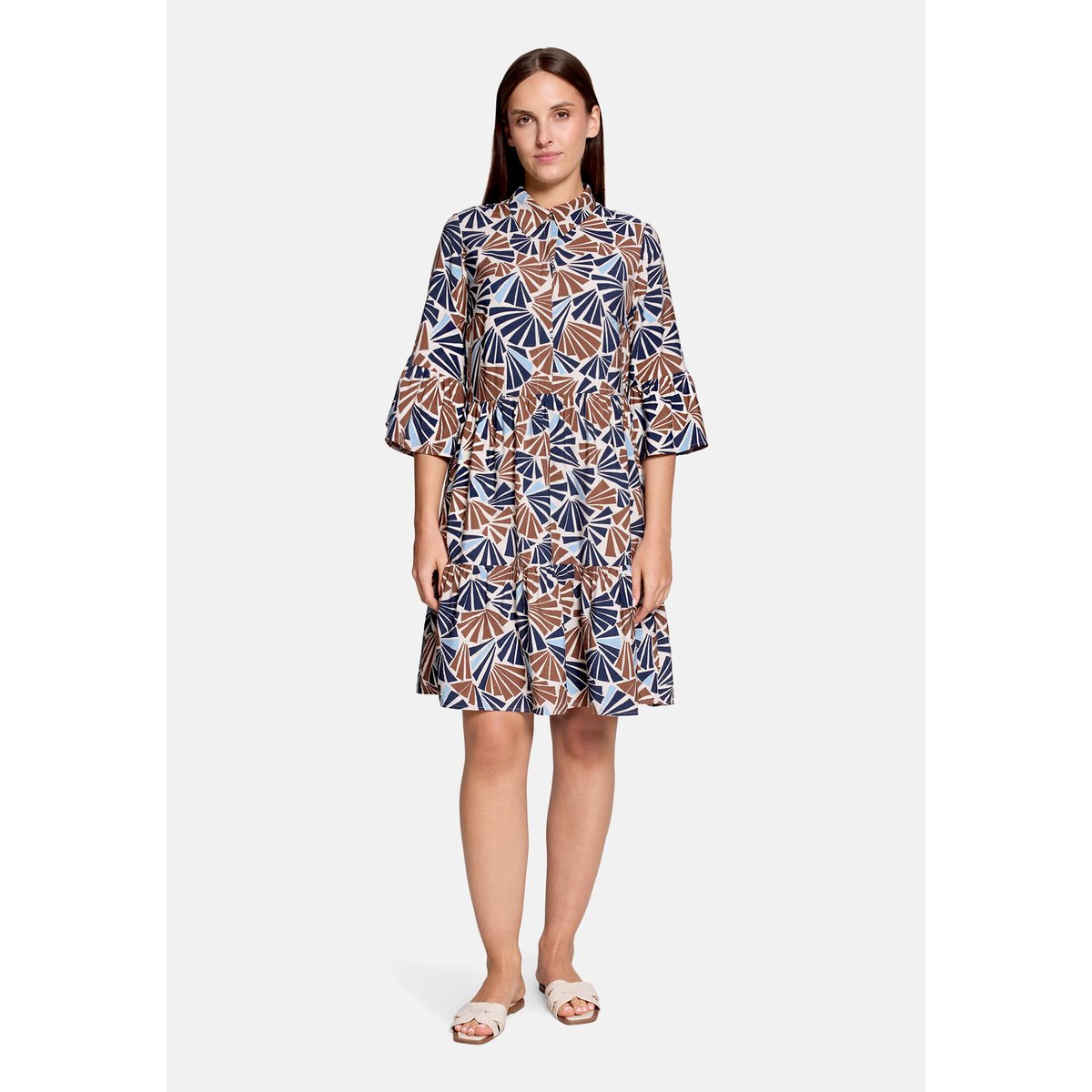 Robe à volants à imprimé nature/brown, BETTY & CO