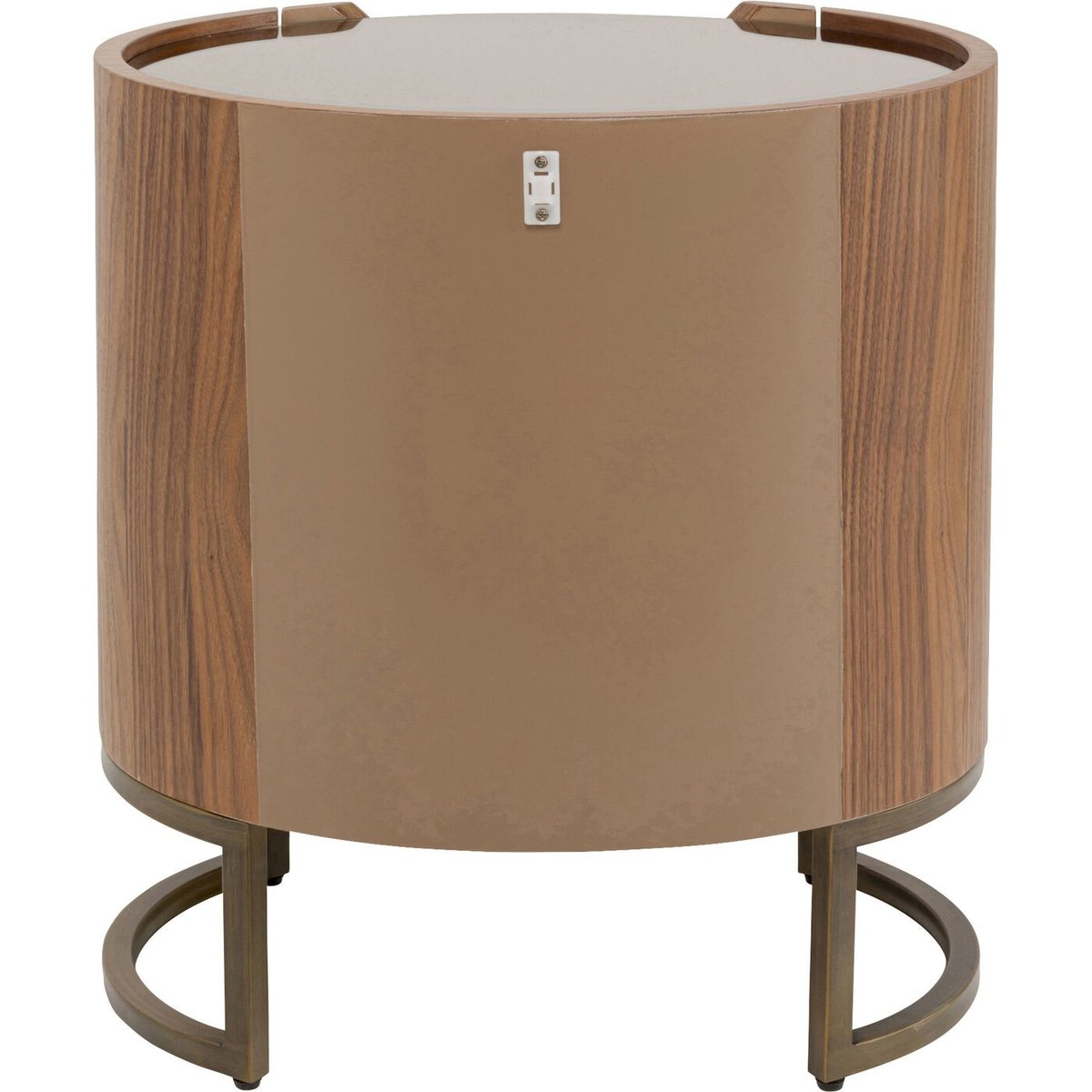 Chevet 2 tiroirs en noyer et verre, GIORGIO marron, KARE DESIGN