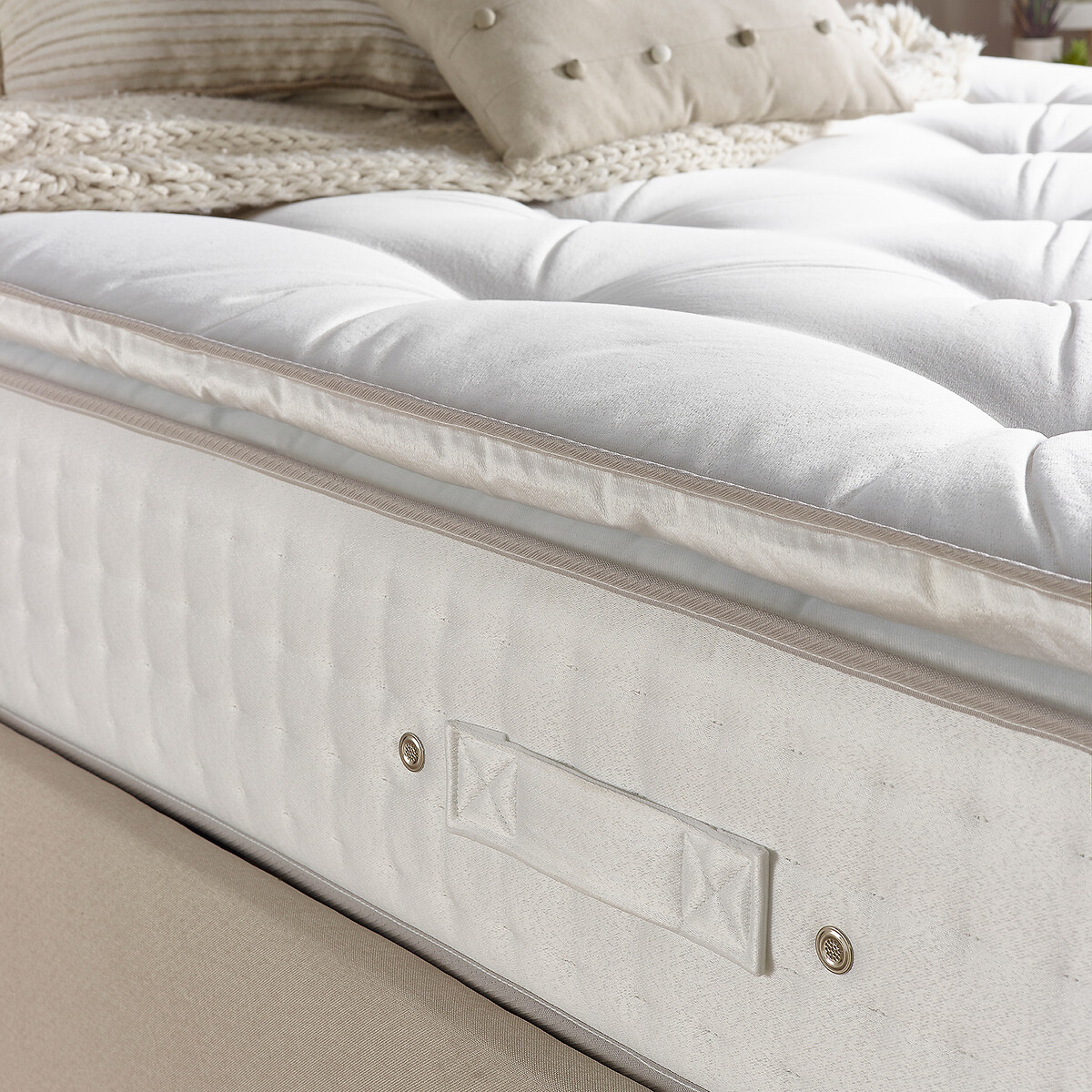 Aspire Luxury 5000 Pocket Natural Cashmere & Wool Pillowtop Mattress white, ASPIRE