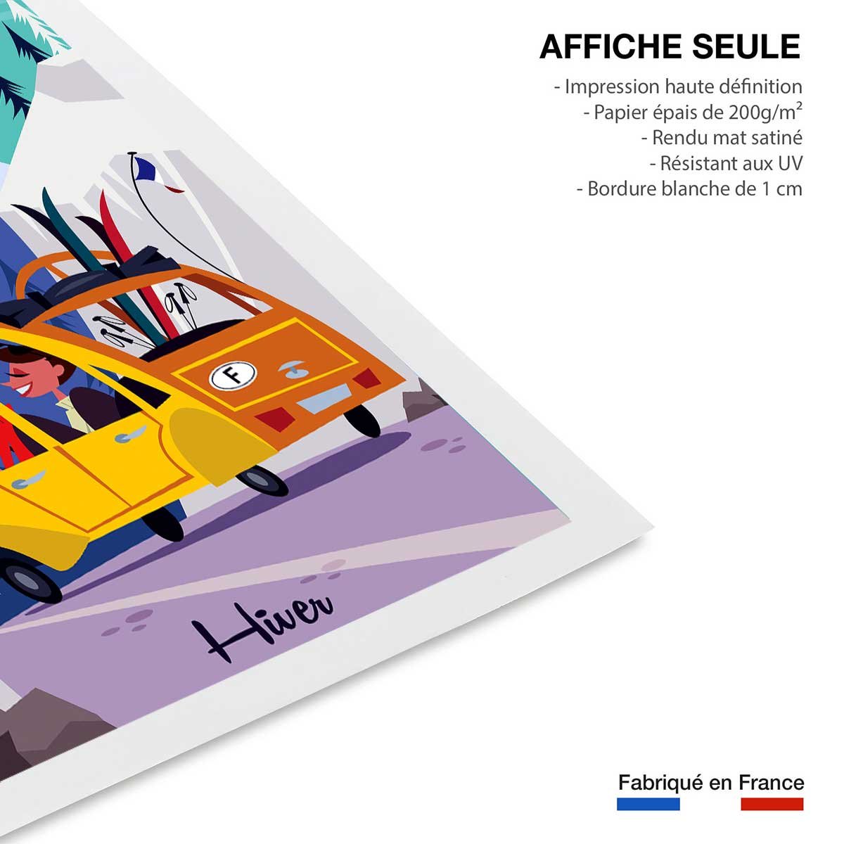 Poster de sur la route des alpes affiche seule, HEXOA