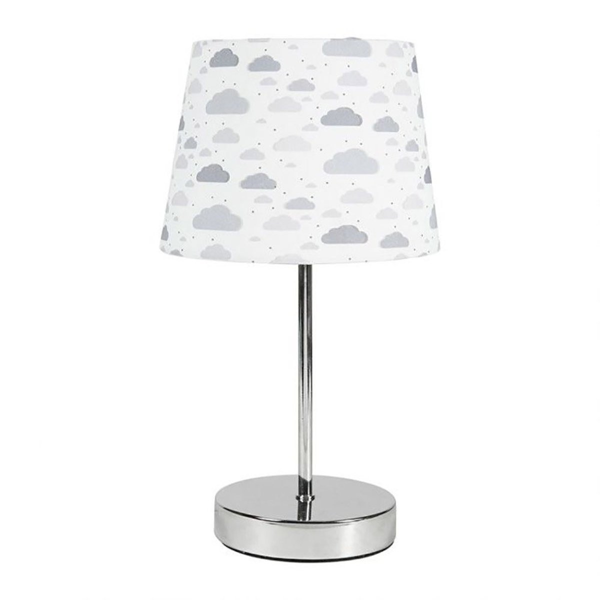 Lampe pied métal argenté Brume argent, DECORATIE