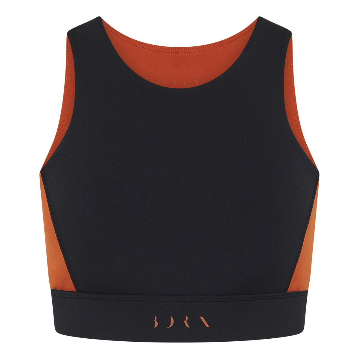 Brassière de sport femme Tao Maintien élevé séchage rapide noir/tuile, BORN